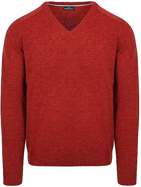 Steppin' Out Pullover V-Ausschnitt Lammwolle Rot - Größe XL günstig online kaufen