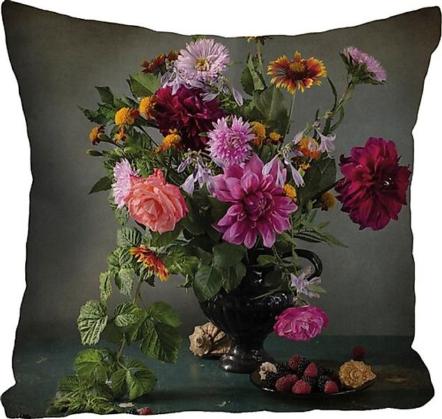 queence Dekokissen »»Blumenstrauß««, Kissenhülle ohne Füllung, 1 Stück günstig online kaufen