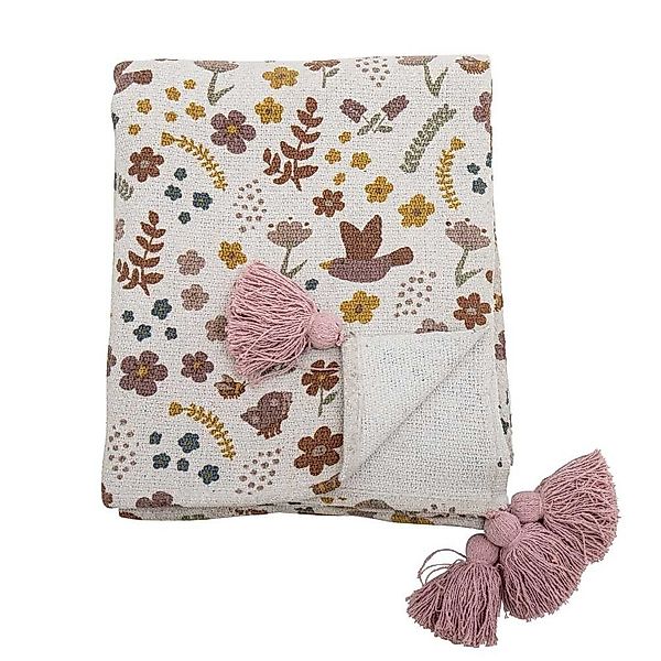 Wolldecke Bloomingville Decke KRISTINE Natur mit günstig online kaufen