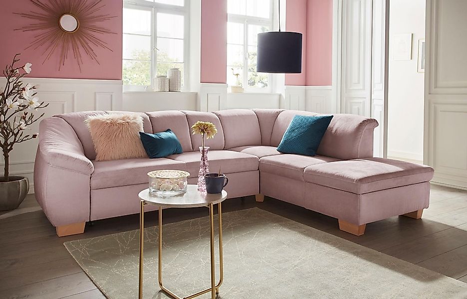 sit&more Ecksofa "Santo L-Form", mit Federkern, wahlweise mit Bettfunktion günstig online kaufen