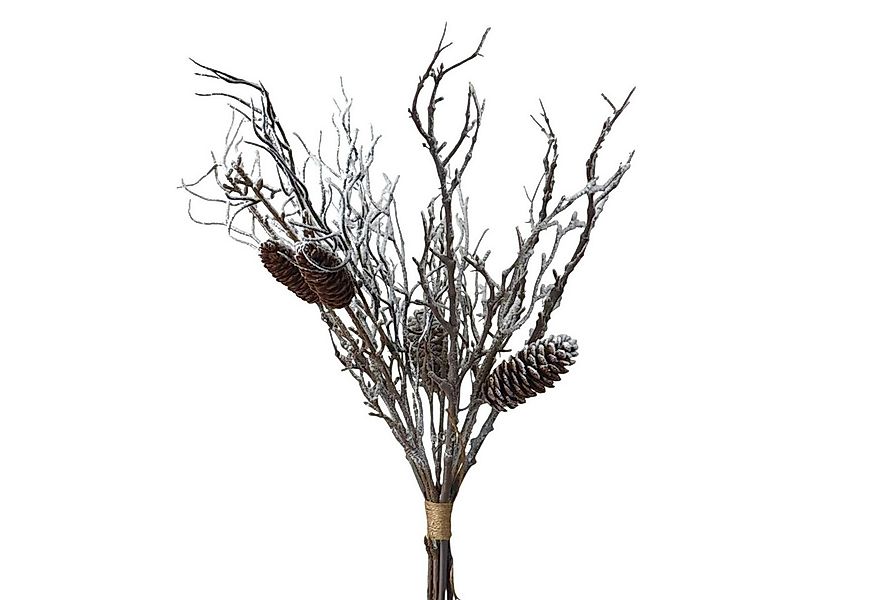 Kunstzweig Künstliche Zweige mit Zapfen und Schnee, 45cm. Winterdeko Weihna günstig online kaufen