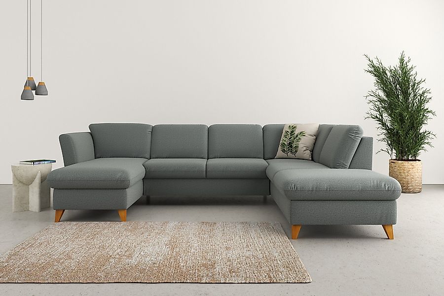 Home affaire Wohnlandschaft Trelleborg U-Form, Federkern-Polsterung, günstig online kaufen