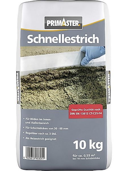 Primaster Estrich Primaster Zement Schnellestrich 4 mm 10 kg günstig online kaufen