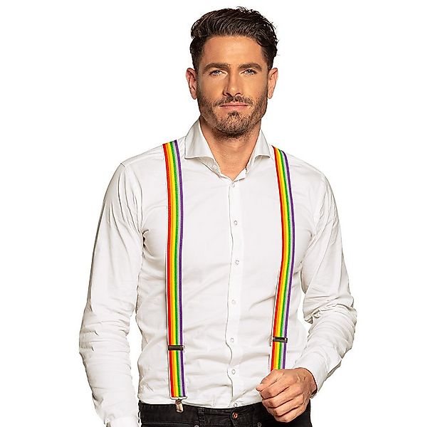 Boland Kostüm Hosenträger Rainbow – Y-Form verstellbar für Herren, Karneval günstig online kaufen