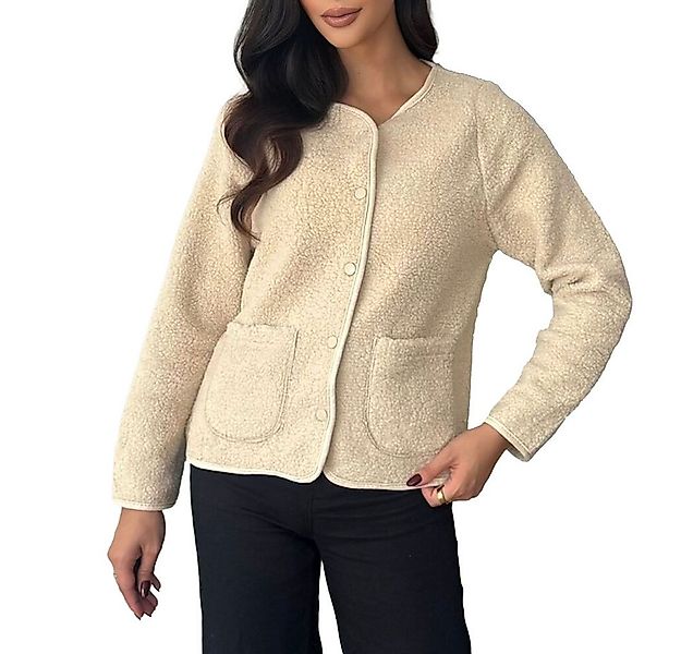 Ital-Design Bouclèjacke Kuscheljacke für Damen – Modisch, Komfortabel, Viel günstig online kaufen