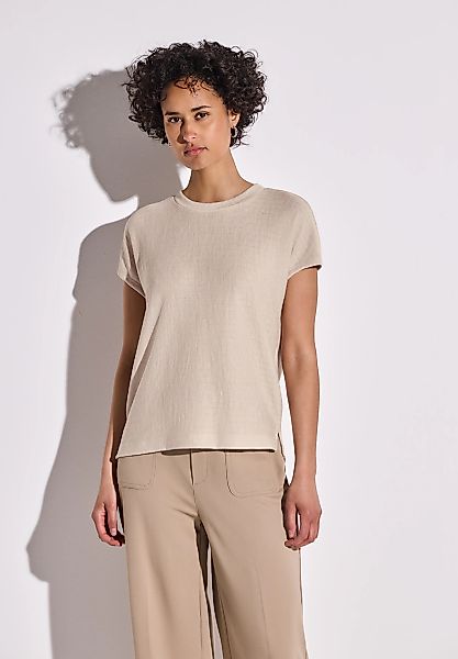 STREET ONE T-Shirt mit Streifenstruktur günstig online kaufen