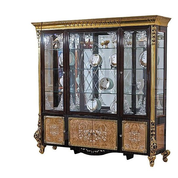 Xlmoebel Vitrine Traditioneller Glasvitrinenschrank mit barockem und Rokoko günstig online kaufen