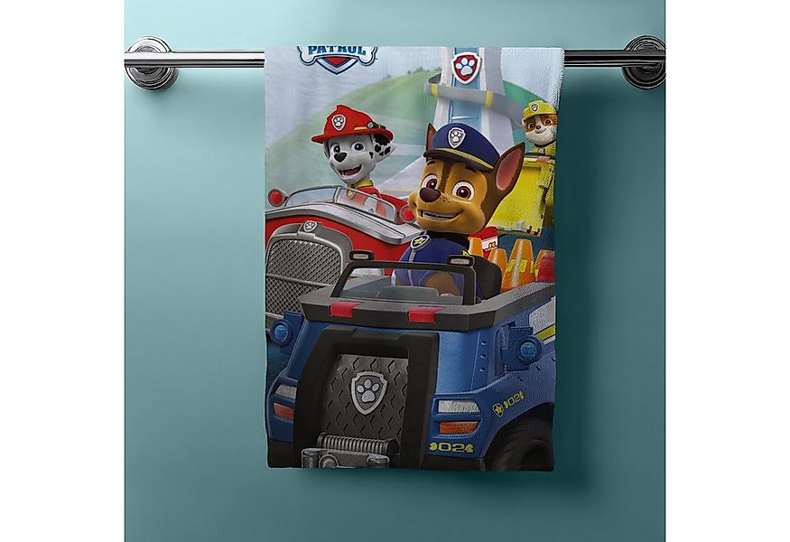 AY!Max Handtücher Paw Patrol Duschtuch Badetuch Strandtuch blau 70 x 140cm, günstig online kaufen