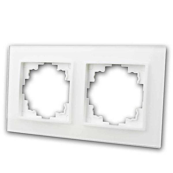 McPower FLAIR Glasrahmen 2-Fach Weiß Rahmen aus Glas günstig online kaufen