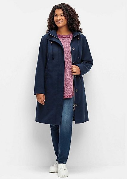Sheego Langmantel Kurzmantel in leichter A-Linie, mit hoher Taille günstig online kaufen