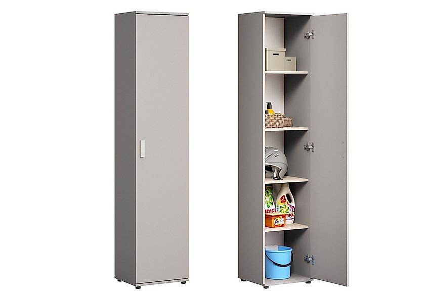 Home Collective Mehrzweckschrank Schmaler Schrank 40 cm breit mit 1 Tür & 4 günstig online kaufen