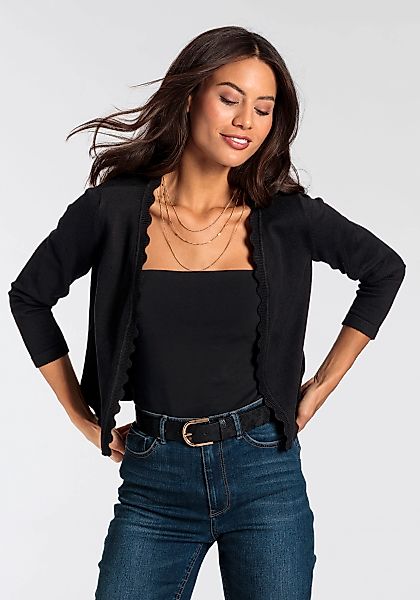 Laura Scott Cardigan, mit femininer Wellenkante - NEUE KOLLEKTION günstig online kaufen