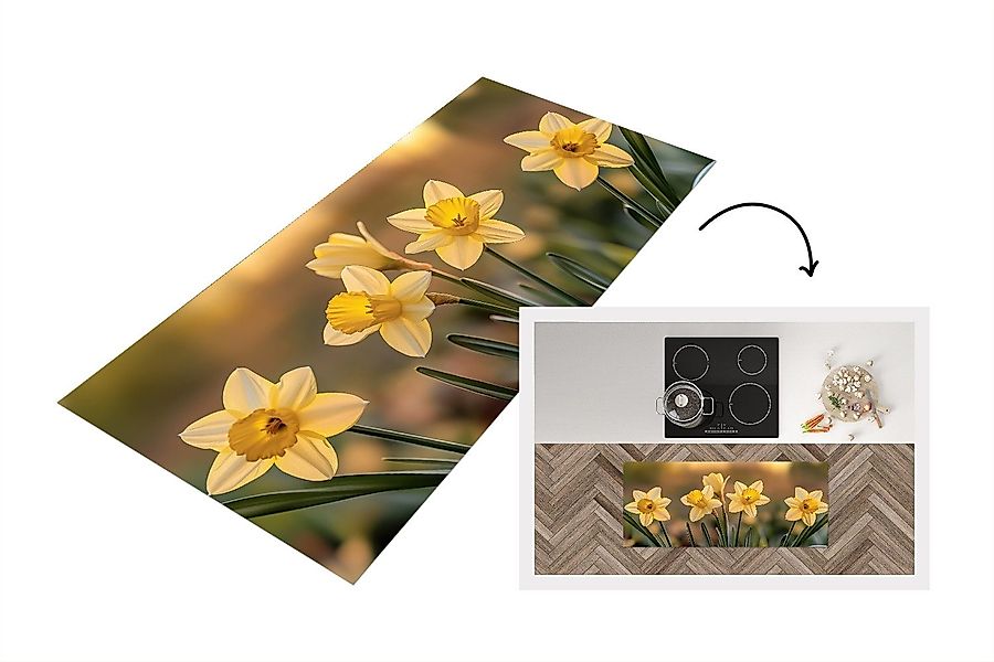 MuchoWow Küchenläufer Blumen - Gelb - günstig online kaufen