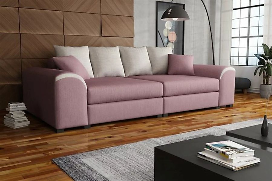 Fun Möbel Big-Sofa Big Sofa Couchgarnitur WELLS Megasofa in Stoff, inkl. Zi günstig online kaufen