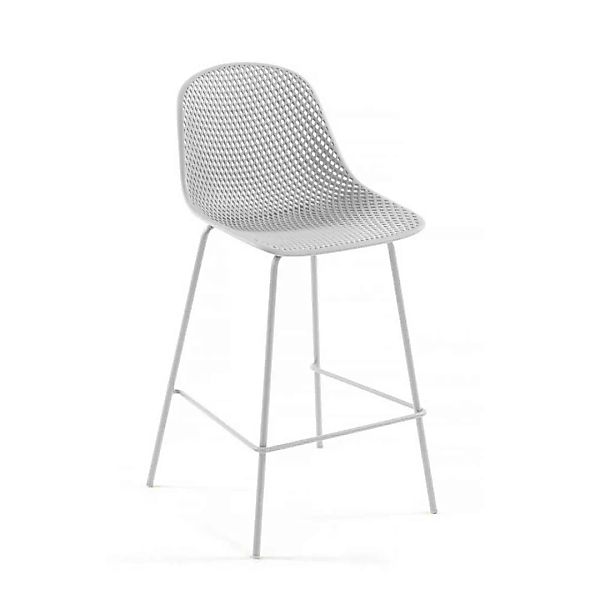 Barstühle in Weiß Kunststoff und Metall (4er Set) günstig online kaufen