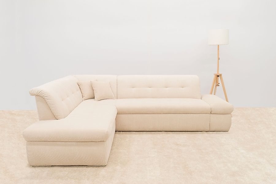 DOMO collection Ecksofa "Moric L-Form", wahlweise mit Bettfunktion und Arml günstig online kaufen