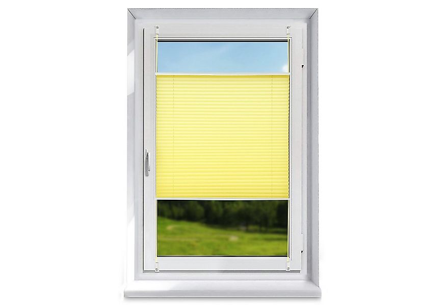 OUBO Plissee mit Klemmträger Sonnenschutz und Sichtschutz lichtdurchlässig günstig online kaufen