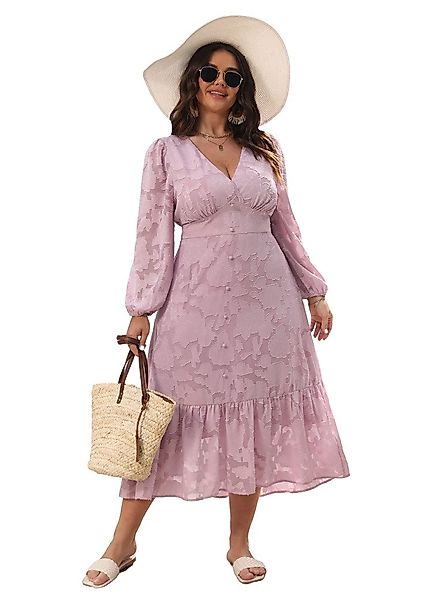 Cupshe Strandkleid Plus Size Blasenärmel Kleid günstig online kaufen