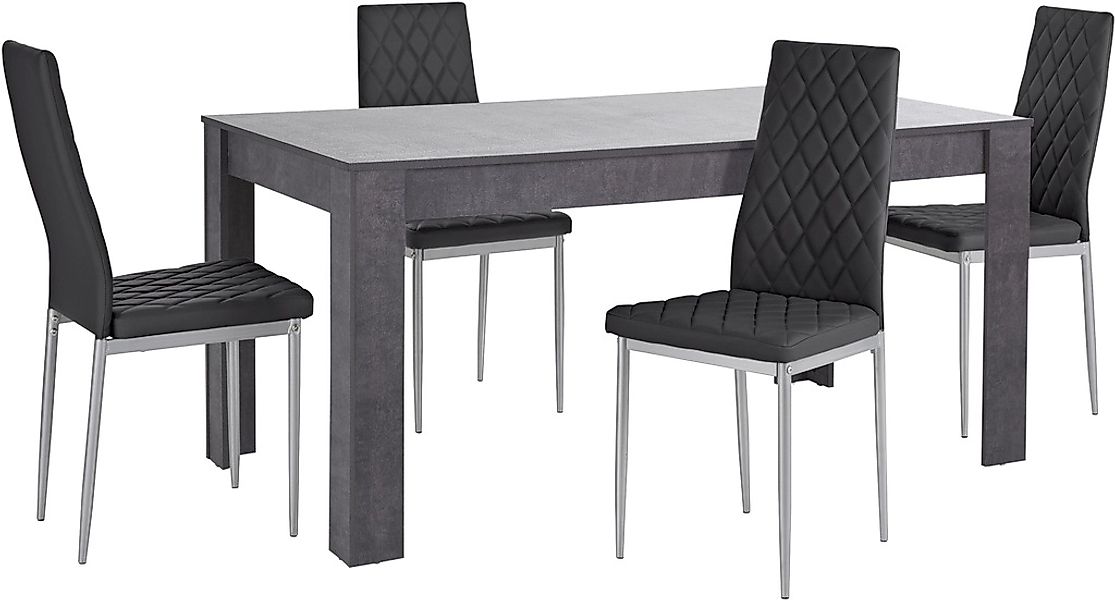 INOSIGN Essgruppe »Lynn160/Brooke«, (Set, 5 tlg.), Tisch mit 4 Stühlen günstig online kaufen