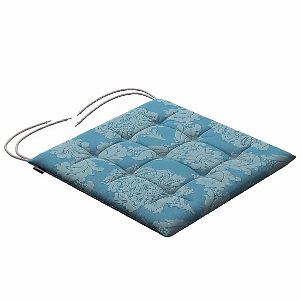 Stuhlkissen Jonas mit Bindeschnur, blau, 40 x 40 x 3,5 cm, Damasco (613-67) günstig online kaufen