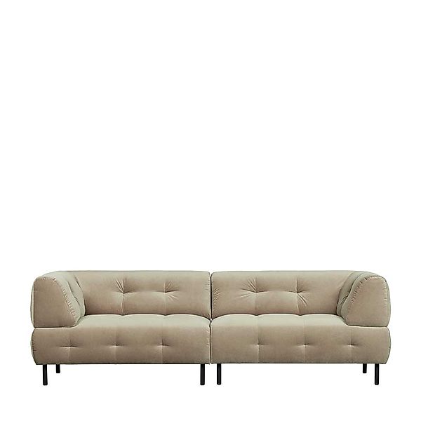 Loft Sofa in Cremefarben Vierfußgestell aus Metall günstig online kaufen