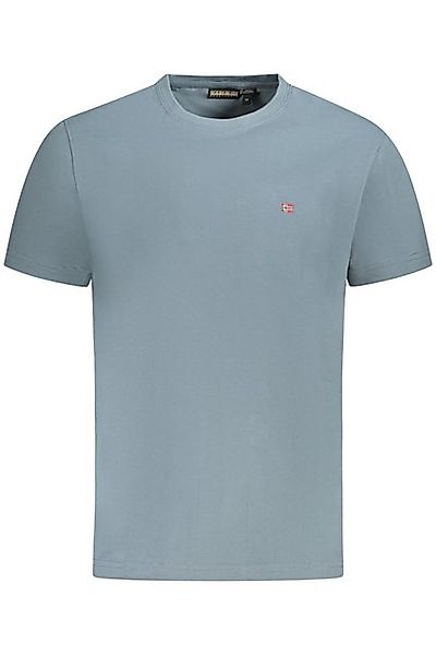 Napapijri T-Shirt Graues Herren Kurzarmhemd mit Stickerei und günstig online kaufen