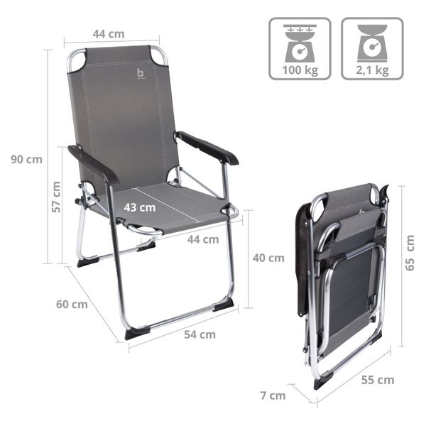Bo-Camp Campingstuhl Alu Klappstuhl Angelstuhl Anglerstuhl, günstig online kaufen