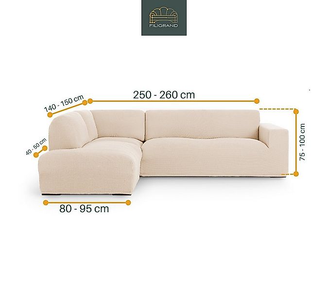 Belmarti Ecksofahusse Bezug für Ecksofa mit Halbinsel rechts/links, elastis günstig online kaufen