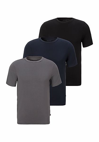 BOSS T-Shirt "TShirt RN 3P Natura" 3 Stk. tlg. einfarbiges T-Shirt mit Mark günstig online kaufen