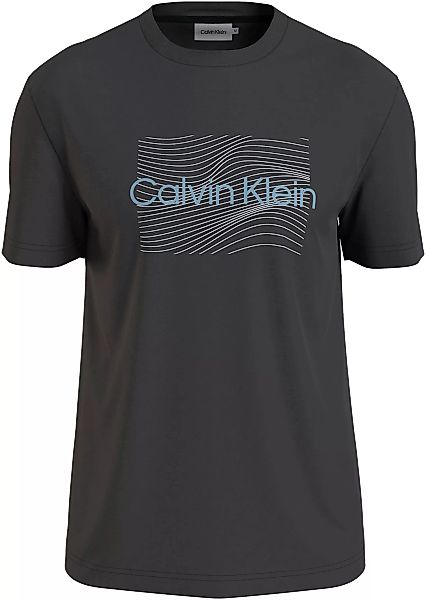 Calvin Klein T-Shirt WAVE LINES HERO LOGO T-SHIRT mit Markenlabel günstig online kaufen