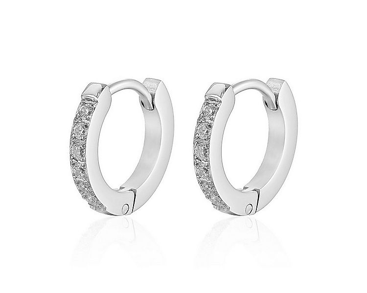 KARMA Paar Creolen Ohrringe Kristalle Silber Damenohrringe Kreolen Ohrschmu günstig online kaufen