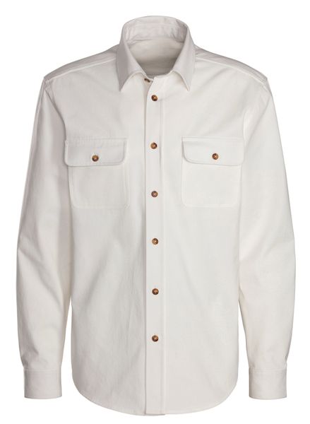 John Devin Langarmhemd Overshirt aus reiner Baumwolle, mit aufgesetzten Tas günstig online kaufen
