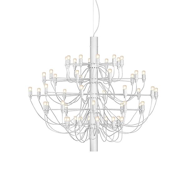 FLOS 2097/50 LED-Kronleuchter, gefrostet, weiß günstig online kaufen