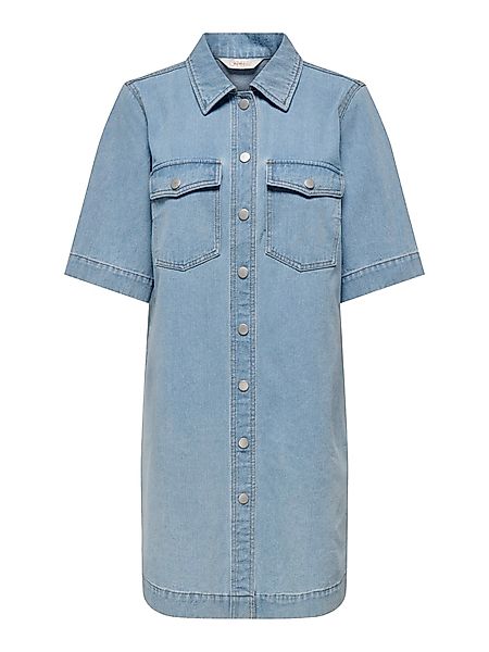 ONLY Jeanskleid "ONLBELLE S/S BUTTON DRESS DNM GUA NOOS" Brusttaschen günstig online kaufen