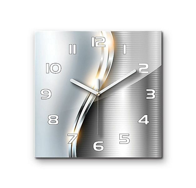 Tulup Wanduhr Metallabstraktion Küche Salon Uhr 30 cm x 30 cm Glasuhr (Anal günstig online kaufen
