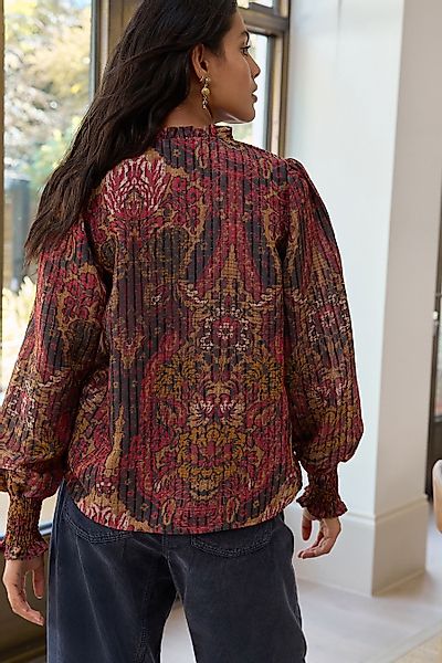 Next Langarmbluse Chenille-Langarmbluse mit Gittereinsatz (1-tlg) günstig online kaufen