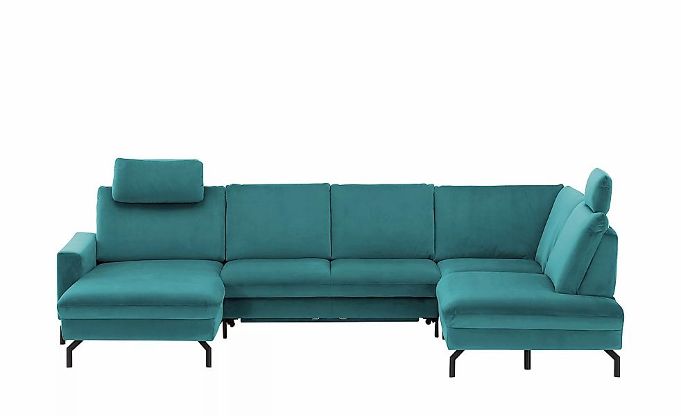 meinSofa Wohnlandschaft  Grace ¦ türkis/petrol ¦ Maße (cm): B: 332 H: 89 T: günstig online kaufen