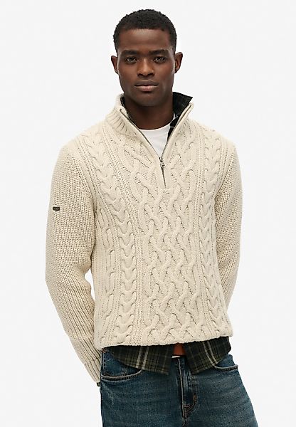 Superdry Strickpullover "JACOB CABLE KNIT HALF ZIP" günstig online kaufen