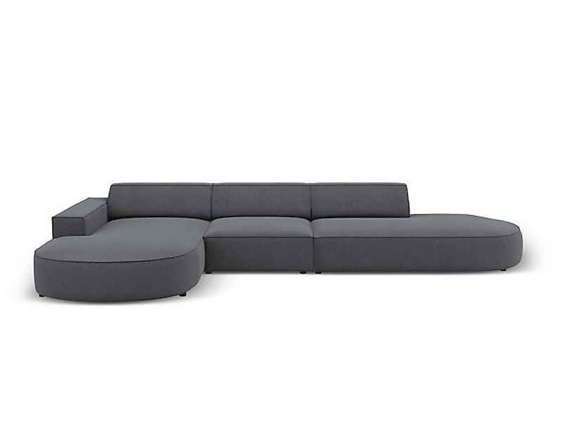 Micadoni Ecksofa Jodie, 4-Sitzer offen runde Recamiere günstig online kaufen