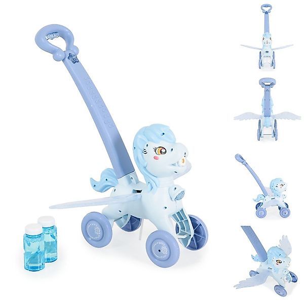 Moni Nachziehspielzeug Schiebespielzeug Pony Wings, Seifenblasen günstig online kaufen
