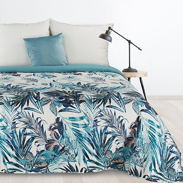 Design91 Tagesdecke Tropical, Palmen Muster Grüne günstig online kaufen