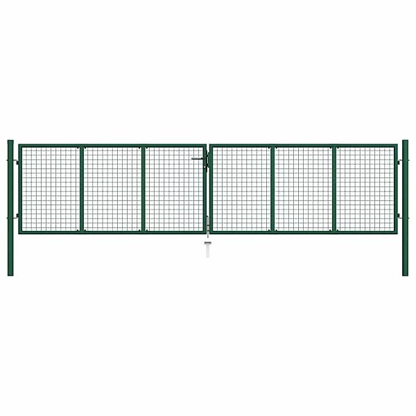 Mesh-gartentor Stahl 400 X 75 Cm Grün günstig online kaufen