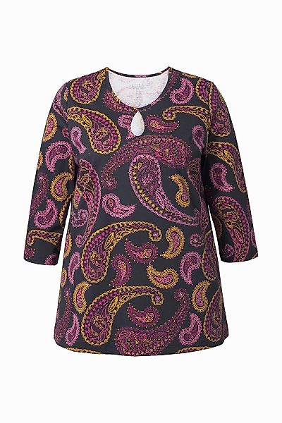 Ulla Popken Longshirt Shirt A-Linie Rundhals günstig online kaufen