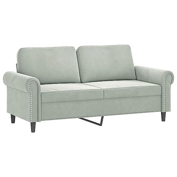 vidaXL Sofa 2-Sitzer-Sofa Hellgrau 140 cm Samt günstig online kaufen