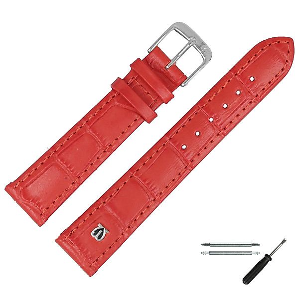 MARBURGER Uhrenarmband 20mm Leder Alligator Prägung günstig online kaufen