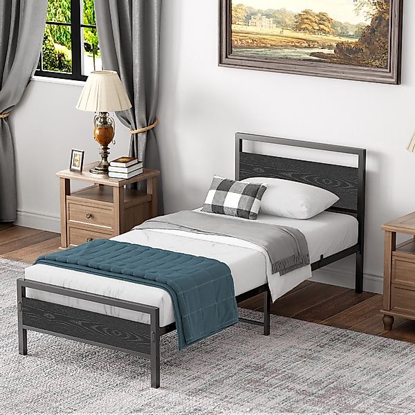 HAUSS SPOLE Metallbett mit MDF-Kopfteil, Lattenrost, günstig online kaufen