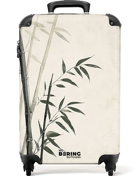 NoBoringSuitcases.com© Hartschalen-Trolley Bambus-Illustration auf cremefar günstig online kaufen
