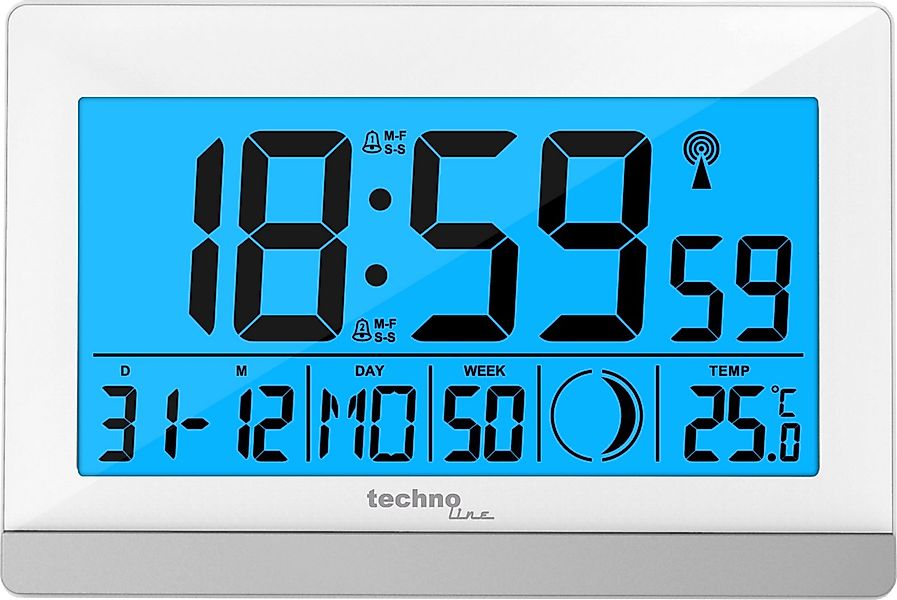 technoline Funkwecker WS 8056 mit 2 Weckalarmen und Mondphasenanzeige günstig online kaufen