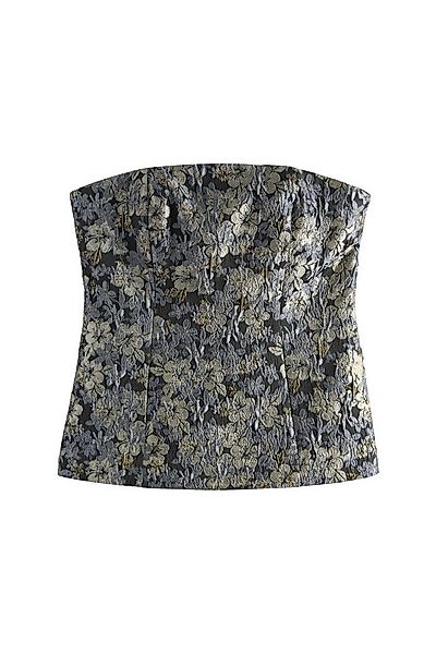 Next Bandeautop Längerer Metallic-Cover-up, Jacquardstruktur (1-tlg) günstig online kaufen