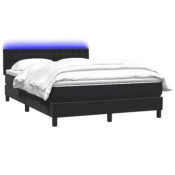 vidaXL Bett Boxspringbett mit Matratze Schwarz 140x220 cm Samt günstig online kaufen